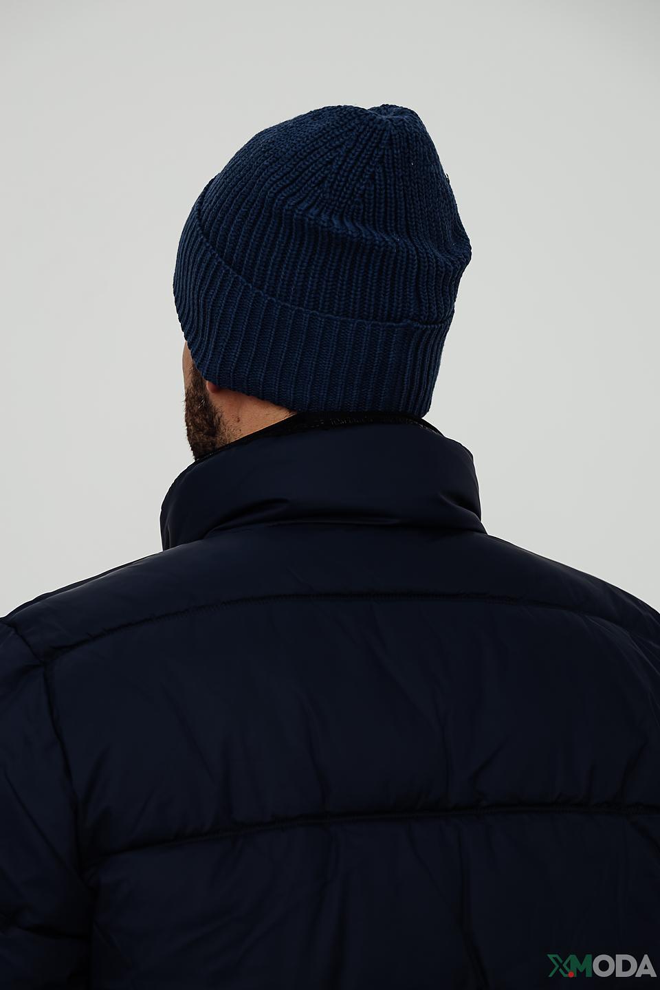 Шапка Tom Tailor синяя с логотипом