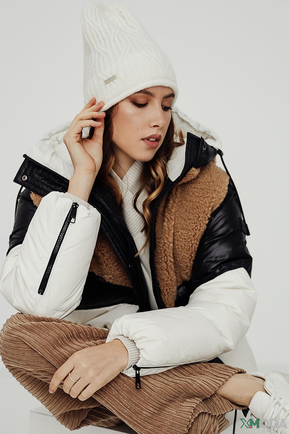 Шапка Seeberger вязаная белая