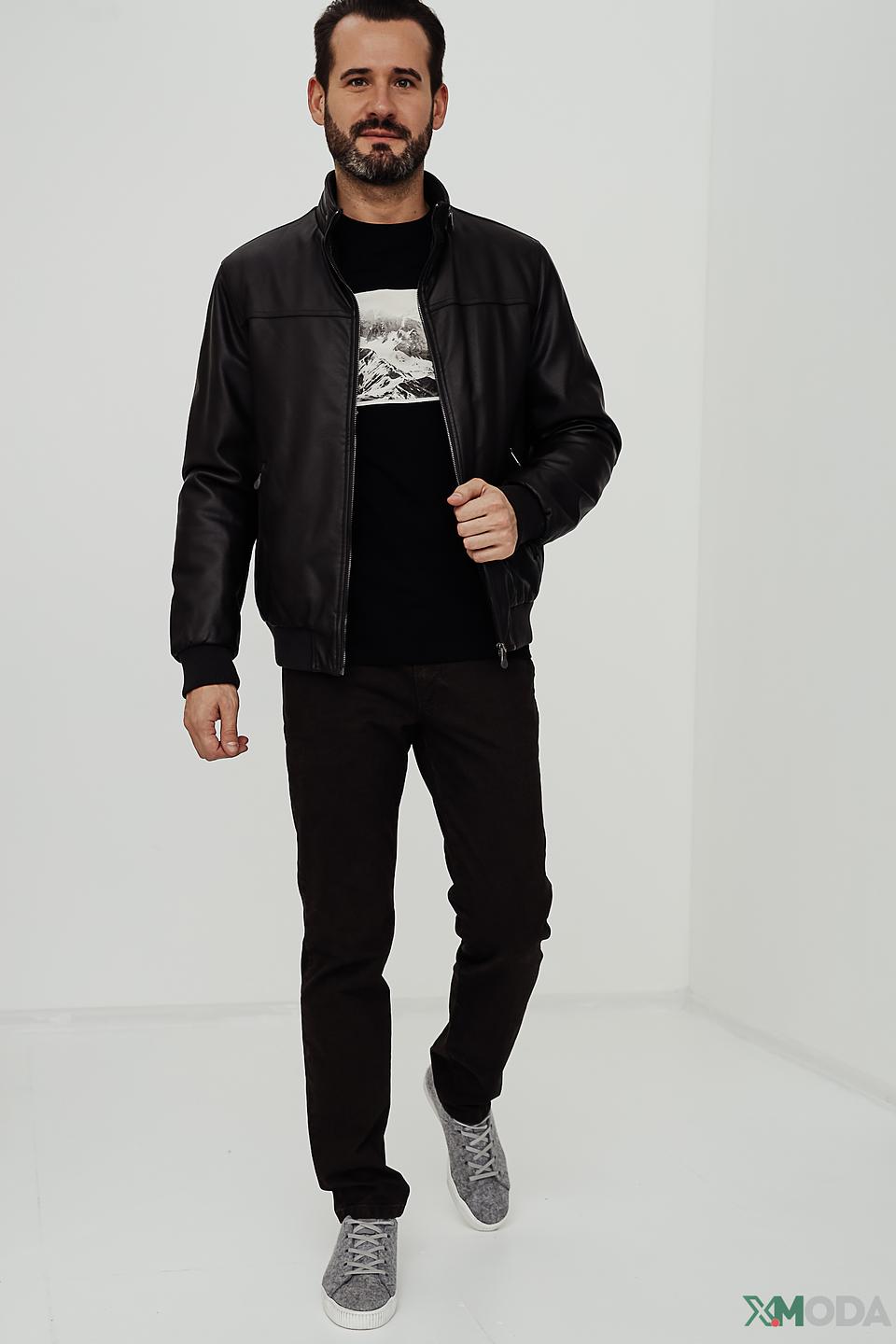 Куртка Granchio из экокожи чёрная