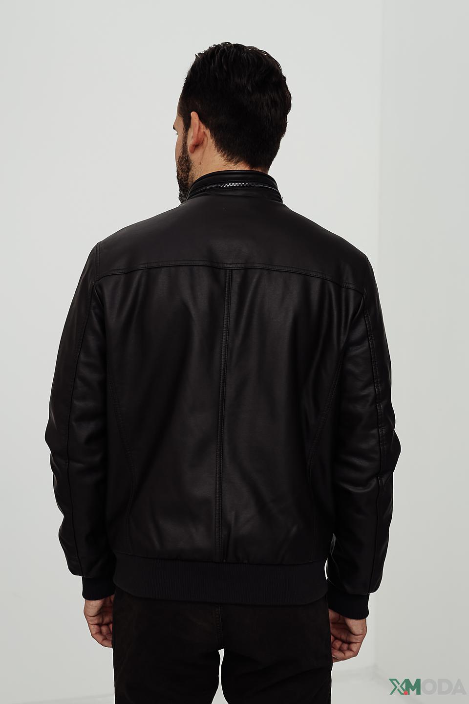 Куртка Granchio из экокожи чёрная