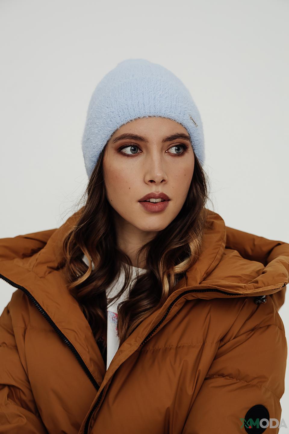 Шапка Wegener вязаная голубая