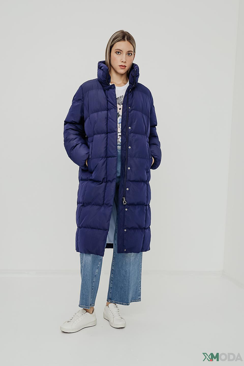 Пальто Bugatti стеганое синее