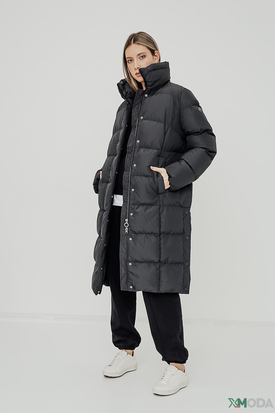 Пальто Bugatti стеганое чёрное