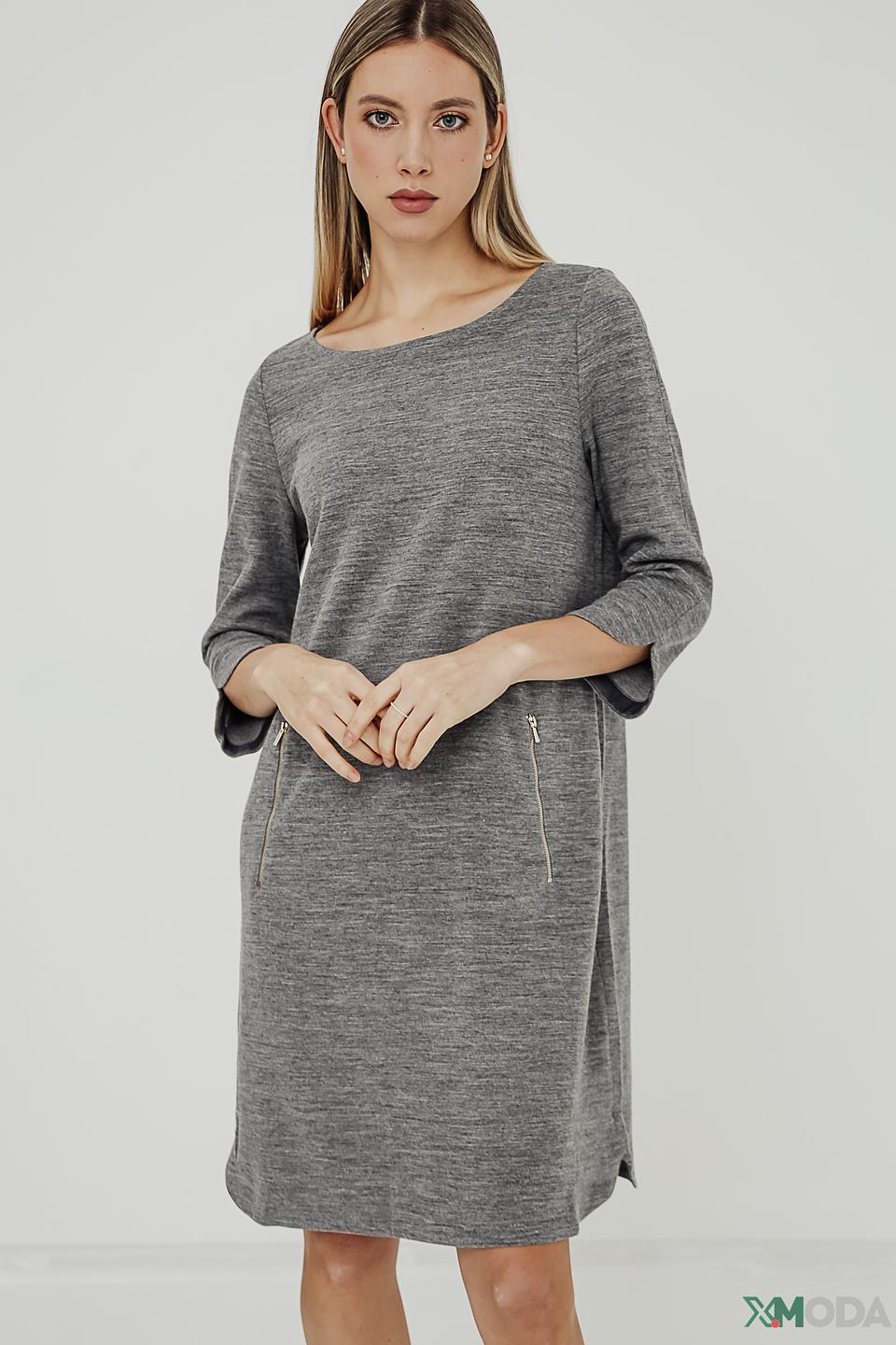 Платье Penny Black серое с карманами