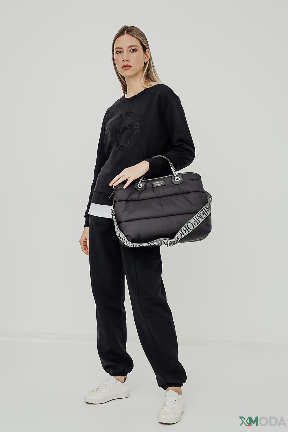 Сумка Emporio Armani стеганая чёрная