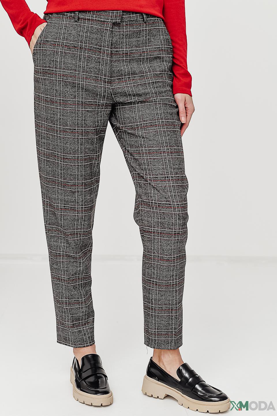 Брюки UNQ в клетку серые