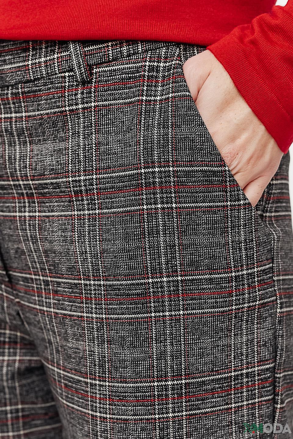 Брюки UNQ в клетку серые