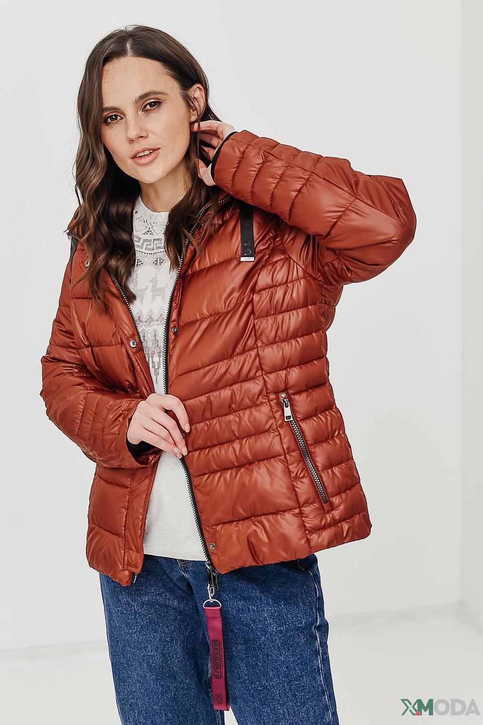 Куртка Lebek стеганая терракотовая