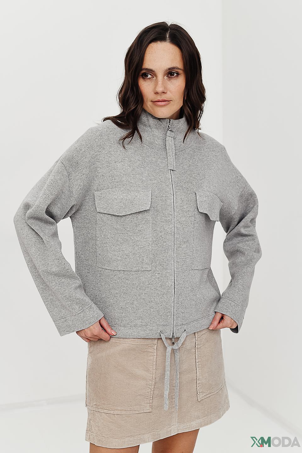 Жакет Oui серый с карманами