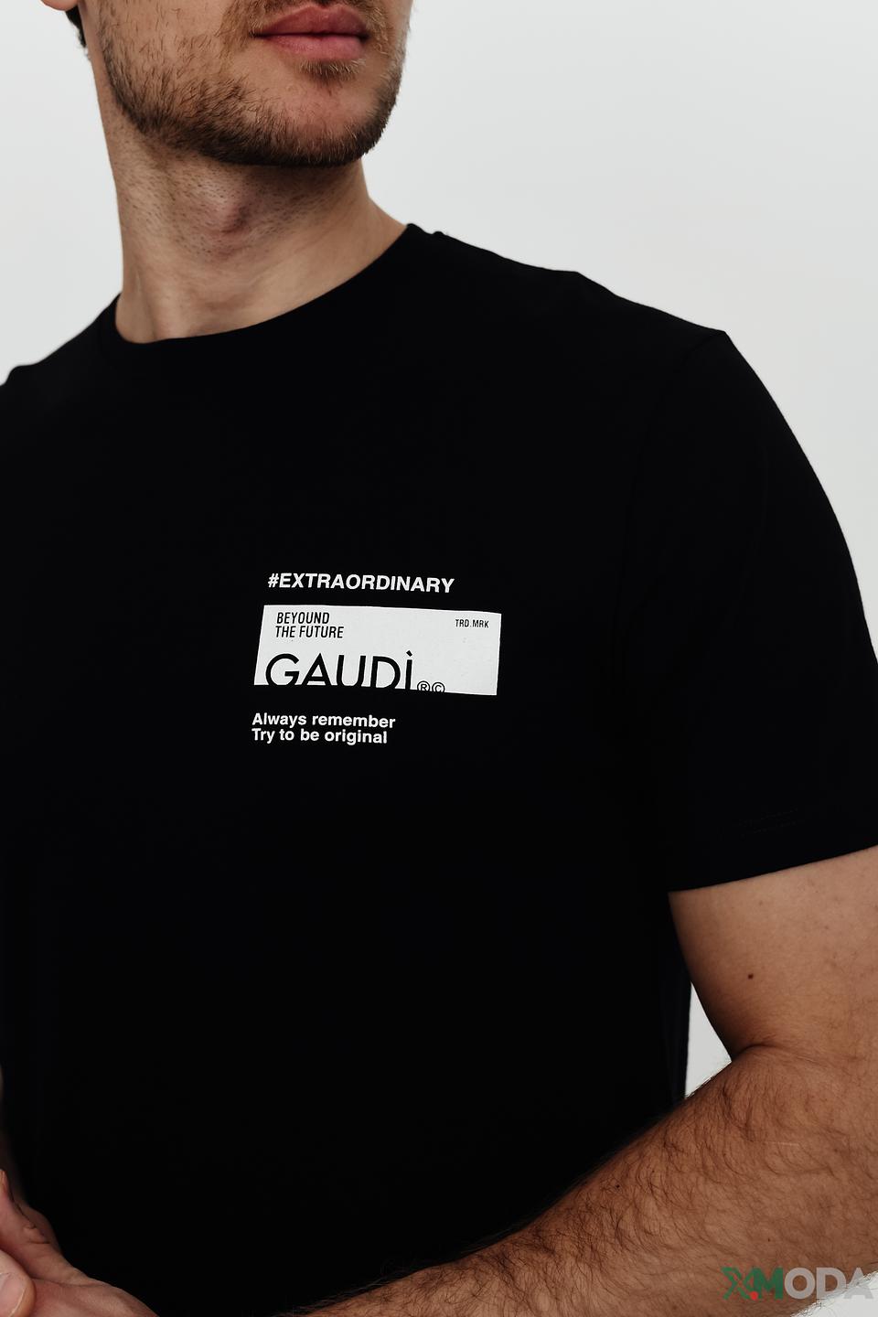 Футболка Gaudi чёрная с принтом