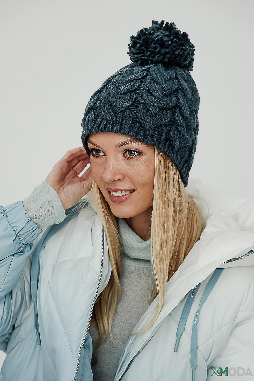 Шапка Seeberger вязаная с помпоном