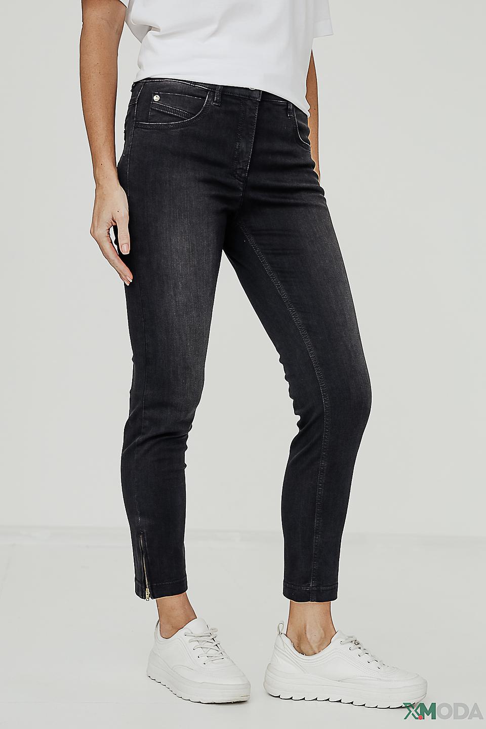 Джинсы Zerres серые с молнией