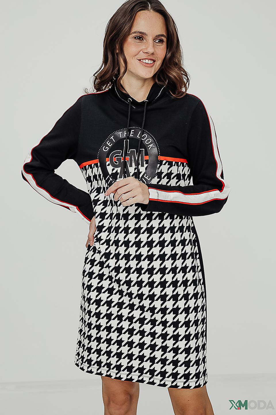 Платье Tuzzi в клетку с капюшоном