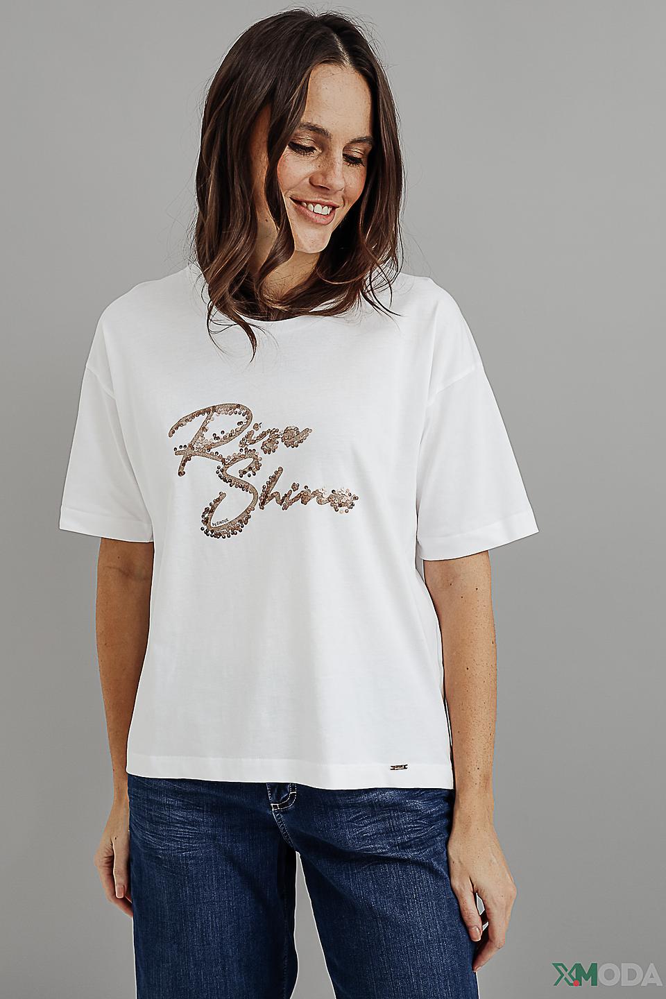 Футболка Cinque с пайетками белый