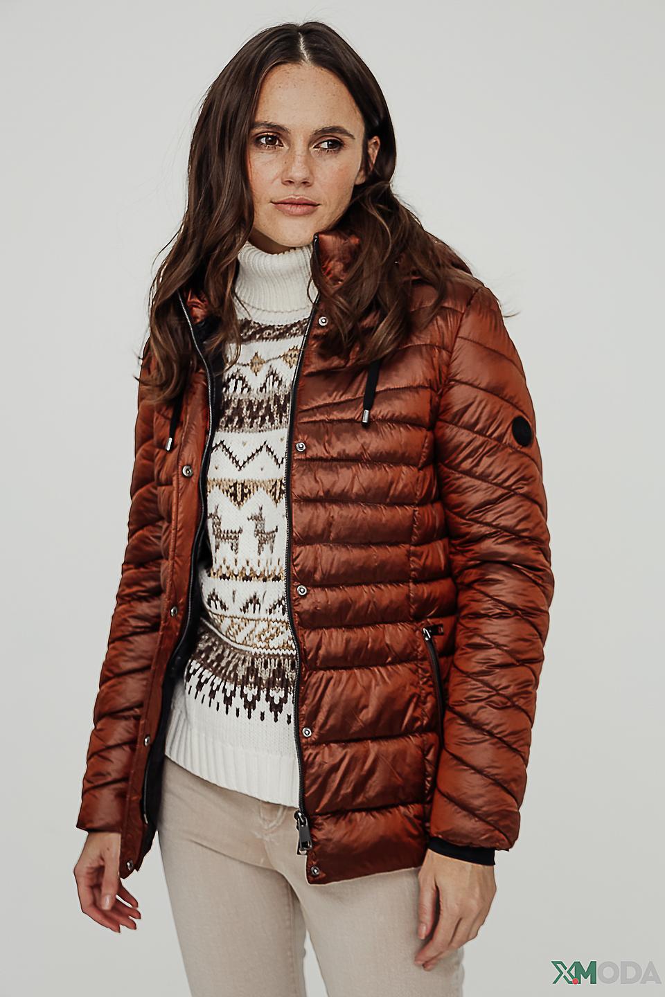 Куртка Lebek стеганая терракотовая