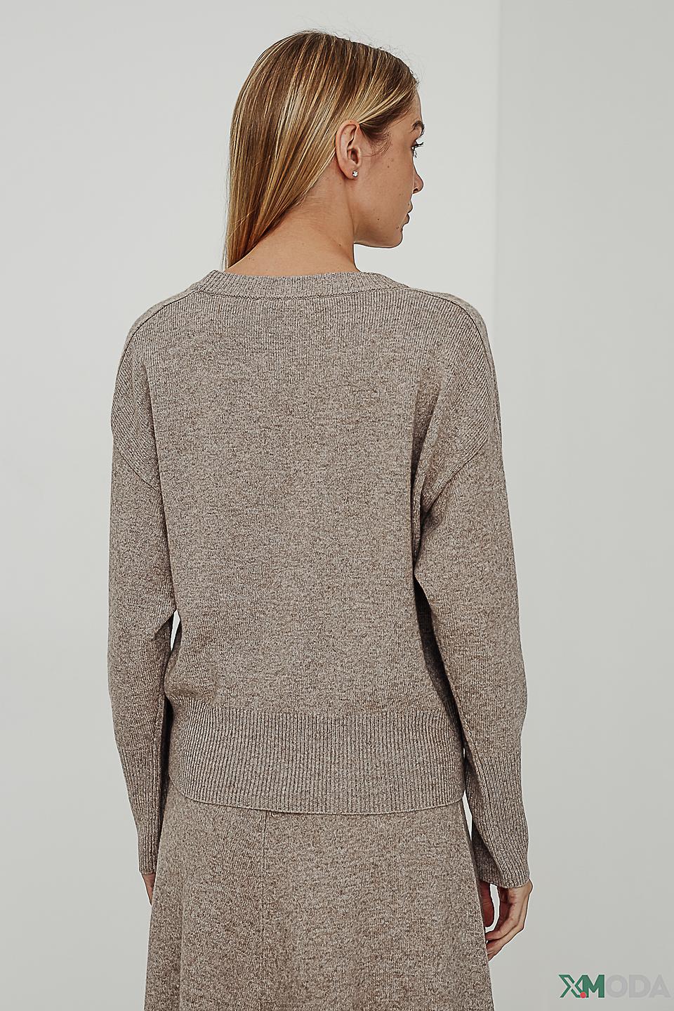 Пуловер Oui бежевый