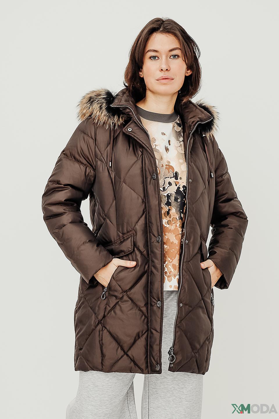 Куртка Lebek стеганая коричневая