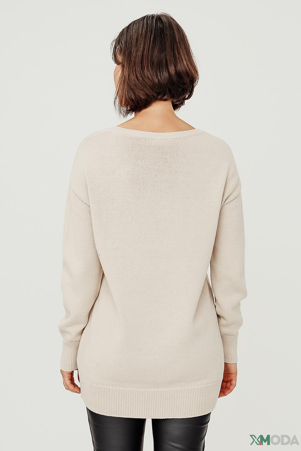 Пуловер Monari с принтом бежевый