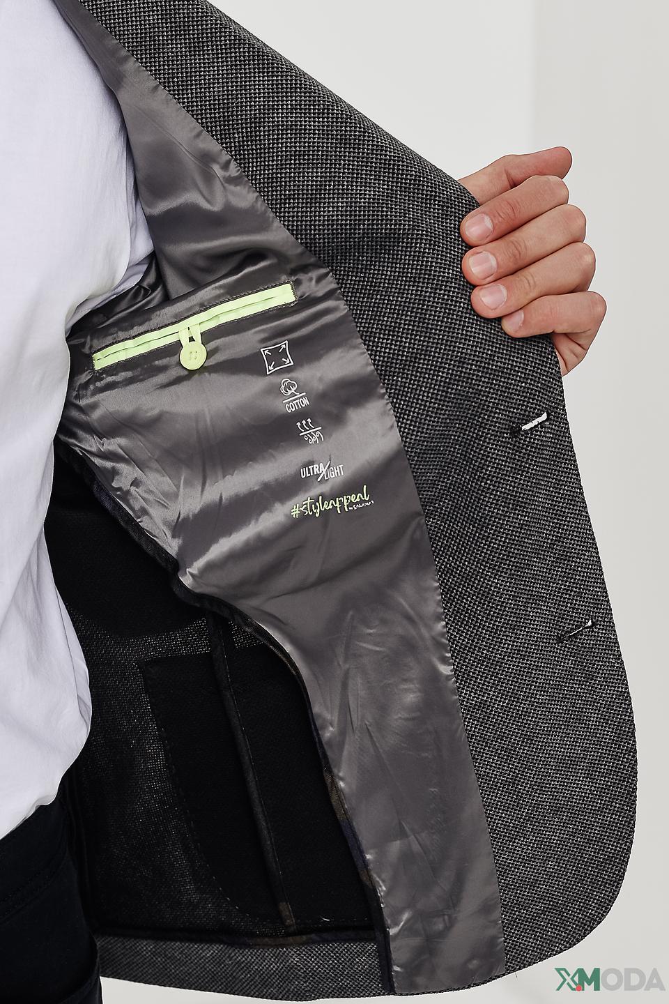 Пиджак Calamar серый в клетку