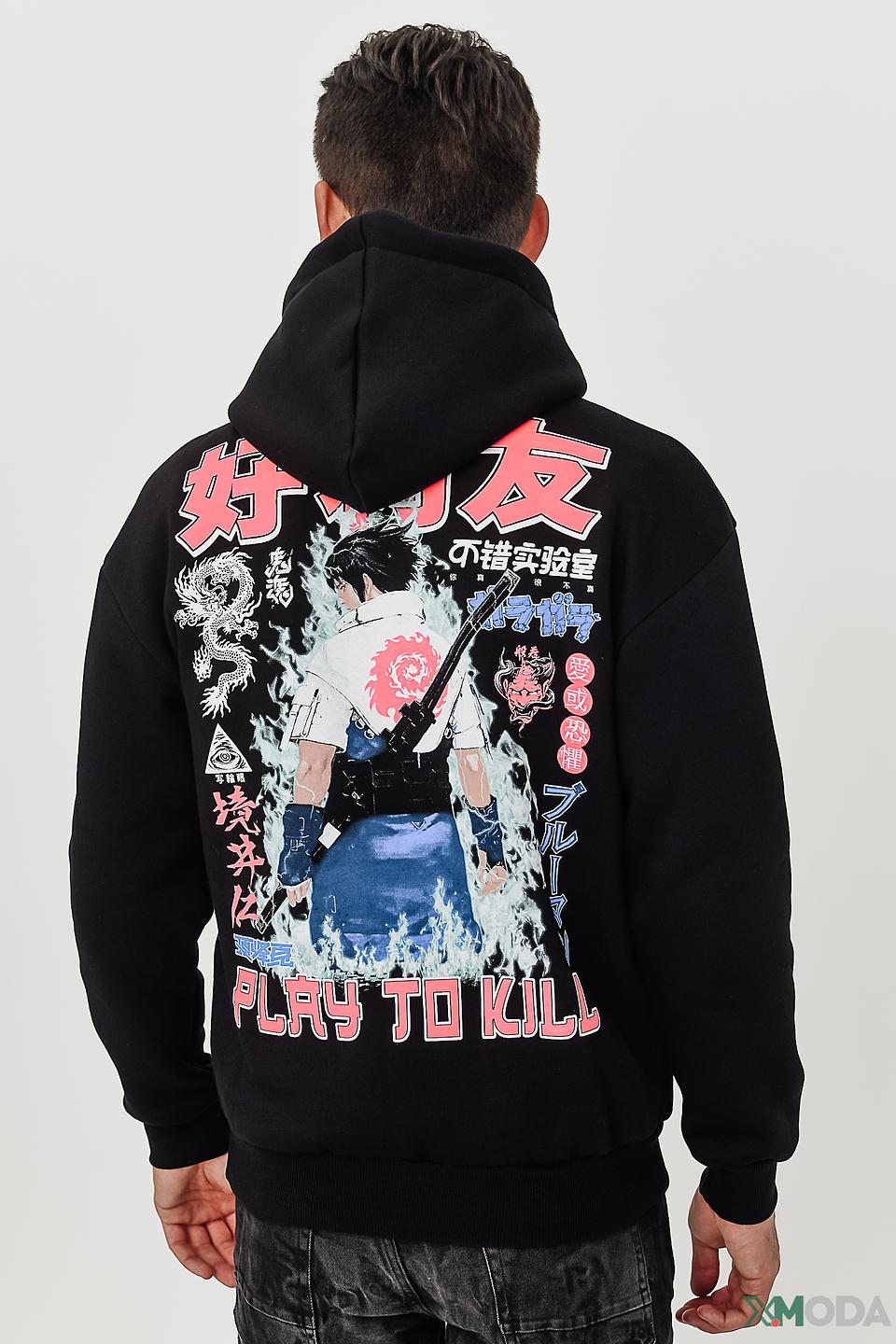 Толстовка Alcott с драконом чёрная