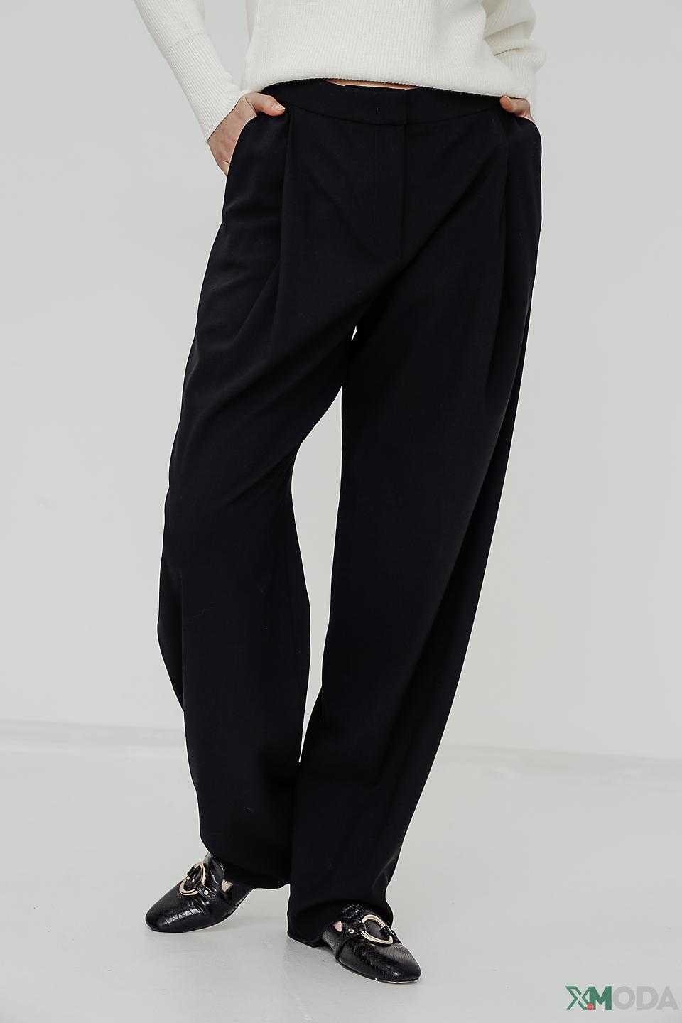 Брюки Emporio Armani чёрные широкие