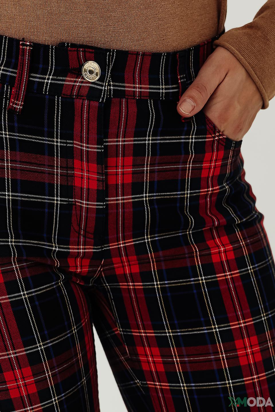 Брюки Zerres в клетку красная