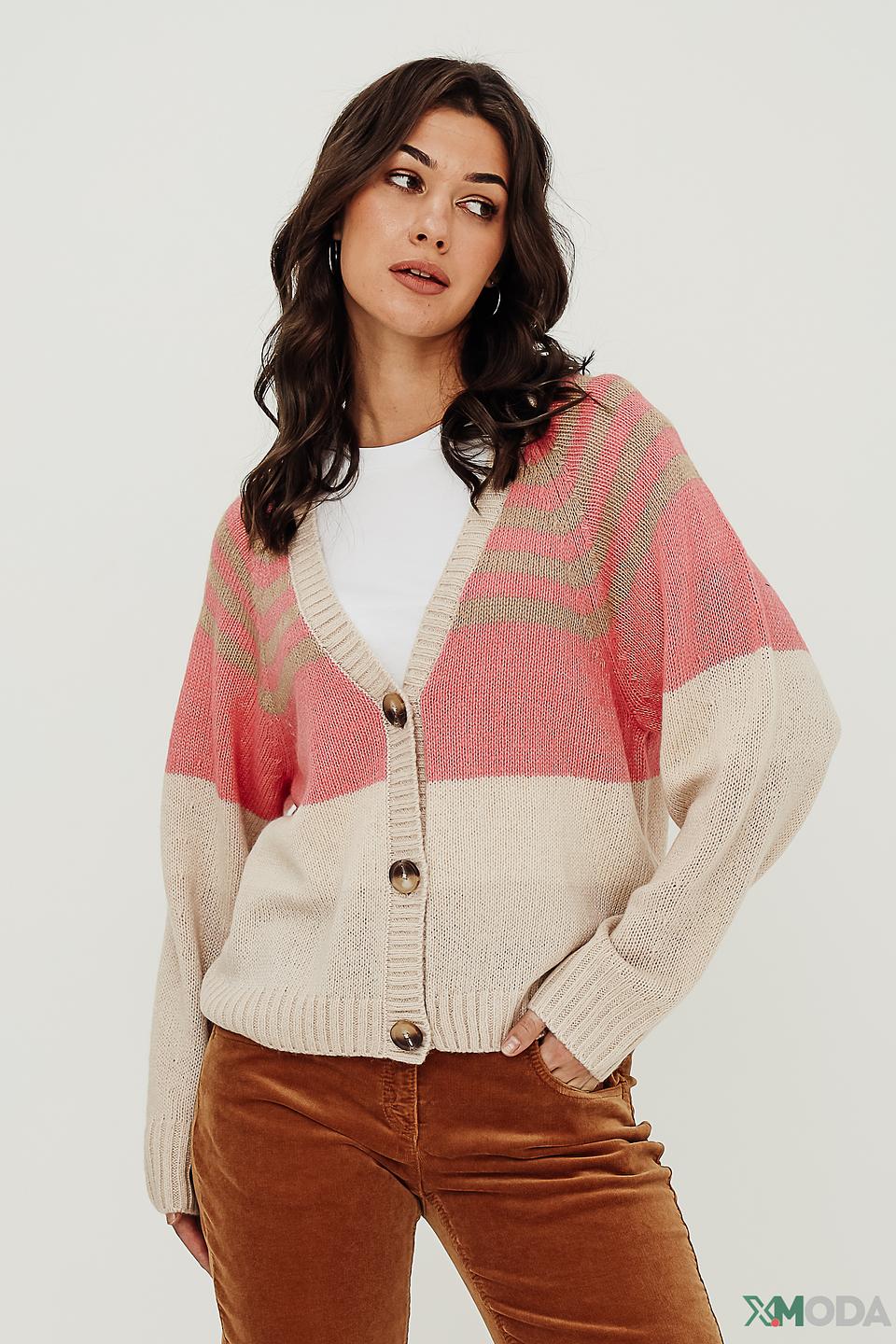 Кардиган Gerry Weber в полоску бежевый