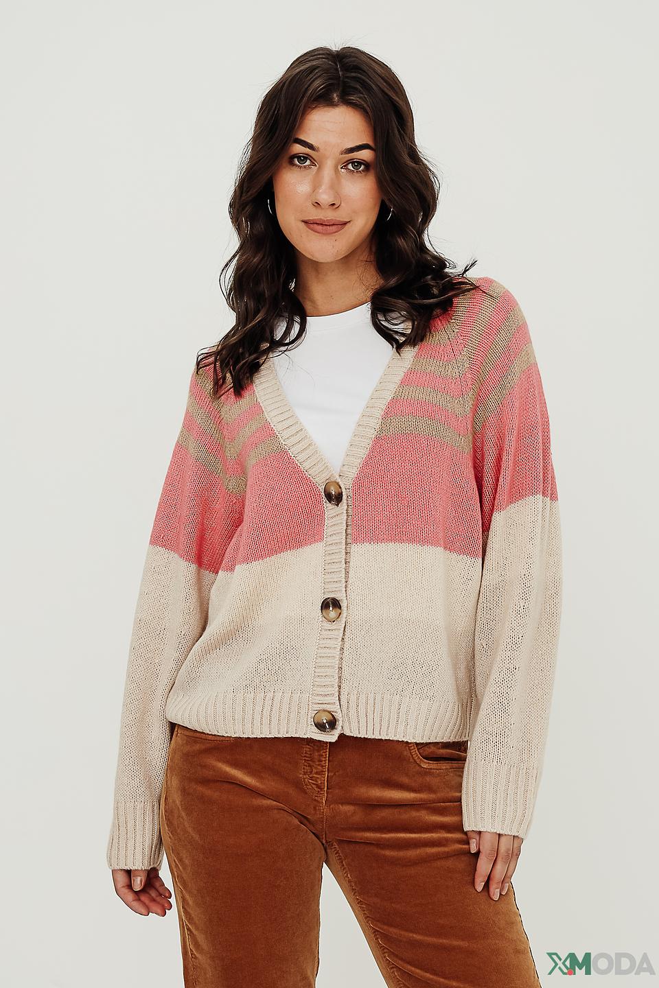 Кардиган Gerry Weber в полоску бежевый