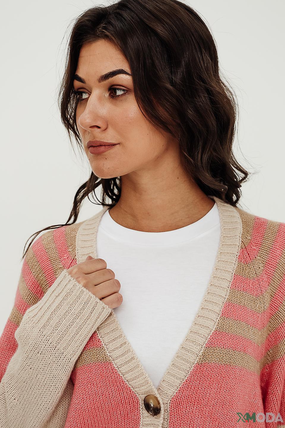 Кардиган Gerry Weber в полоску бежевый