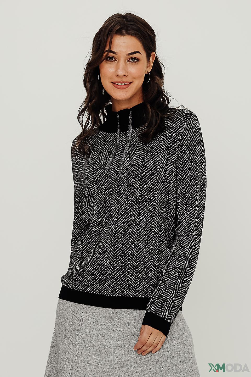 Пуловер Gerry Weber зигзаг чёрный