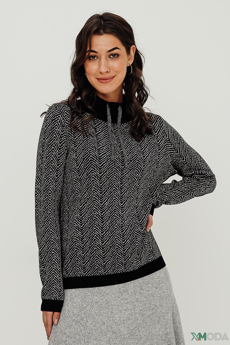 Пуловер Gerry Weber зигзаг чёрный