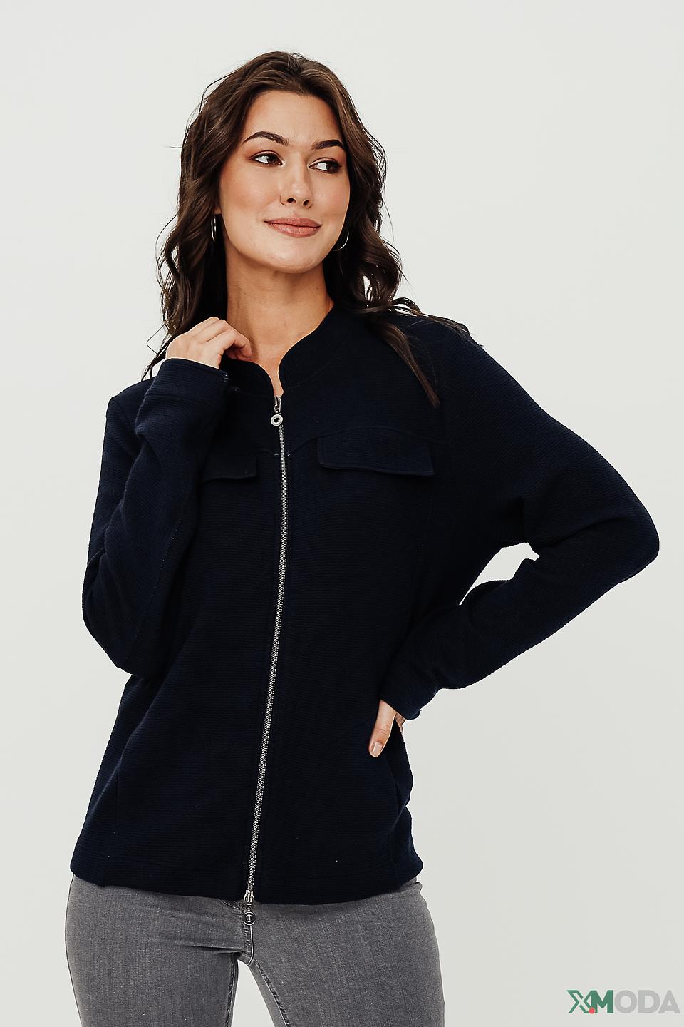 Жакет Erfo на молнии тёмно-синий