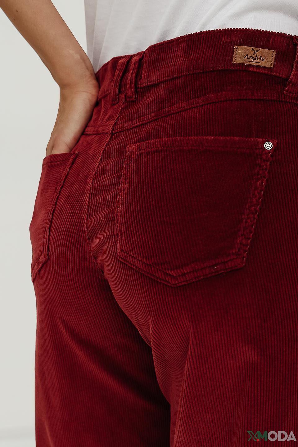 Брюки Angels вельветовые бордовые
