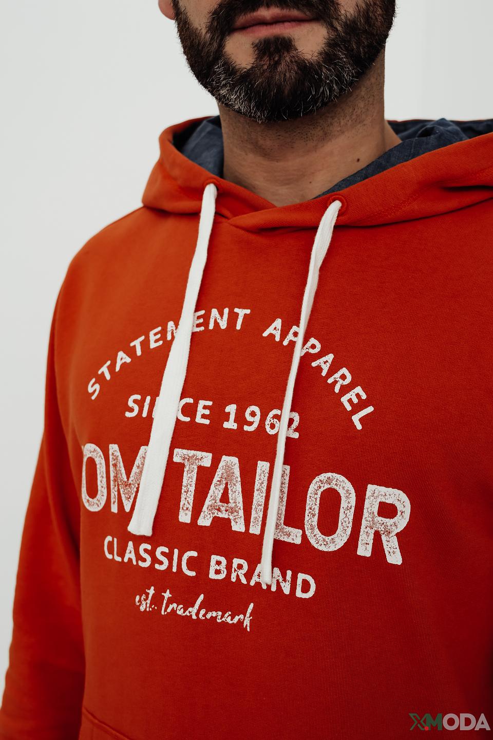 Толстовка Tom Tailor рыжая с логотипом