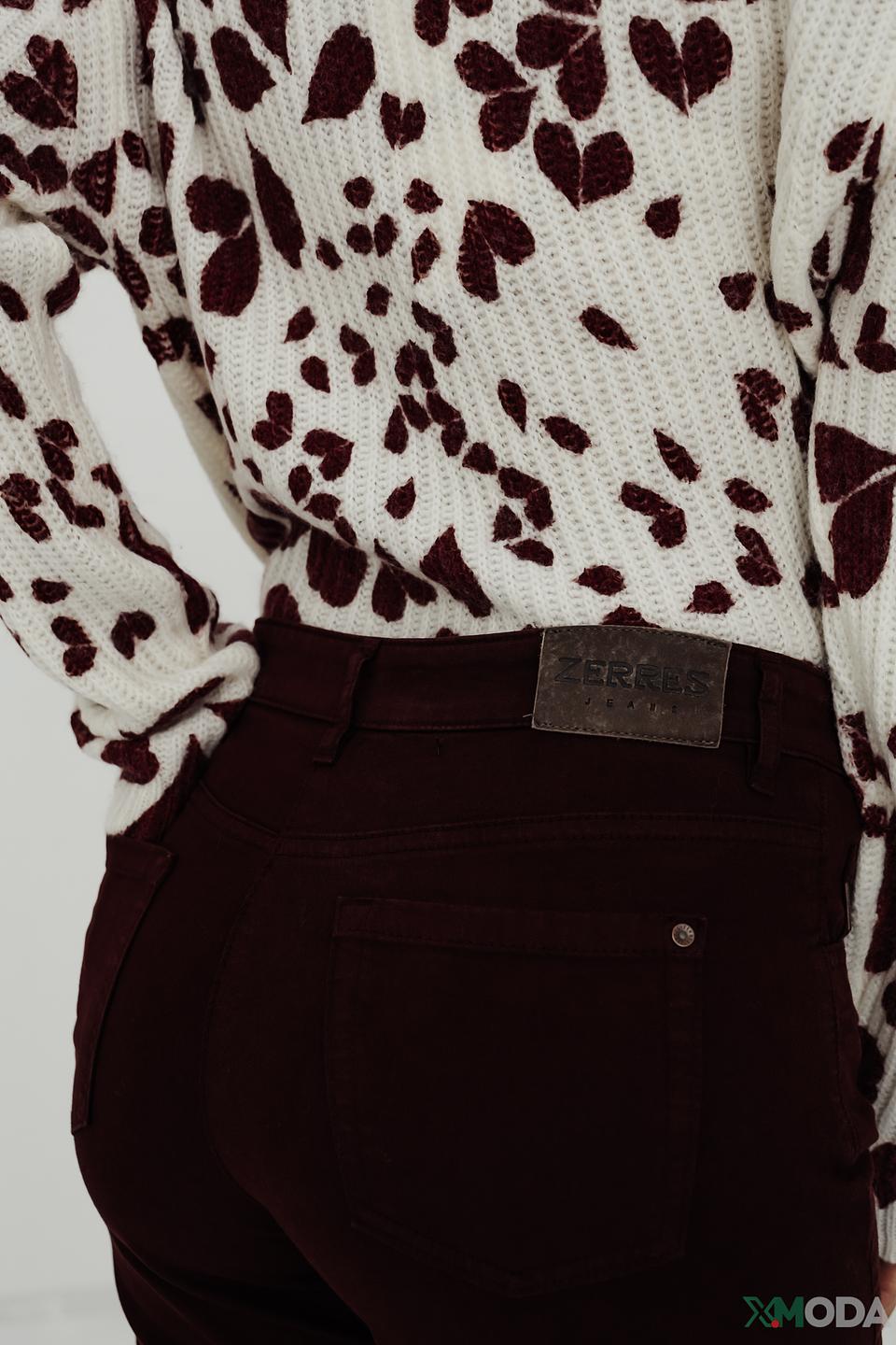 Брюки классические Zerres бордовые