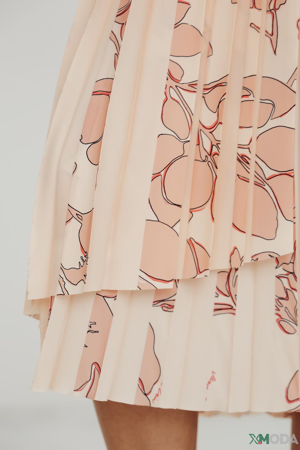 Юбка Marc Cain с принтом и лентами