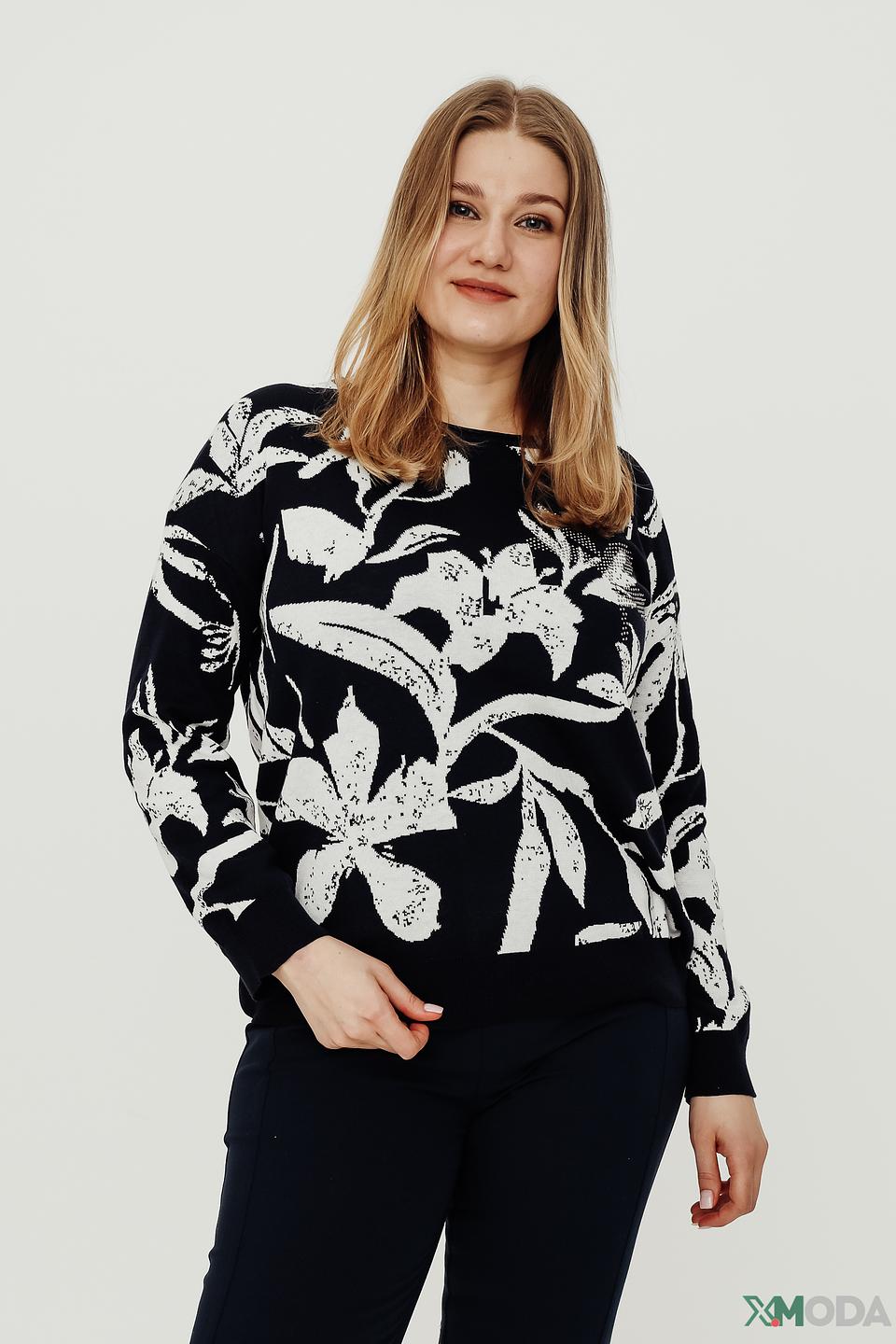 Пуловер Frank Walder с цветочным принтом