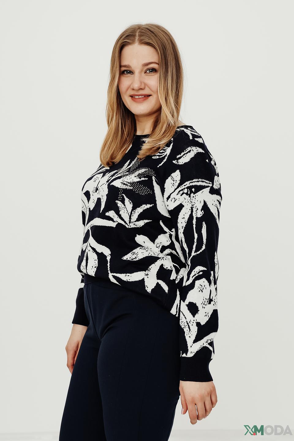 Пуловер Frank Walder с цветочным принтом