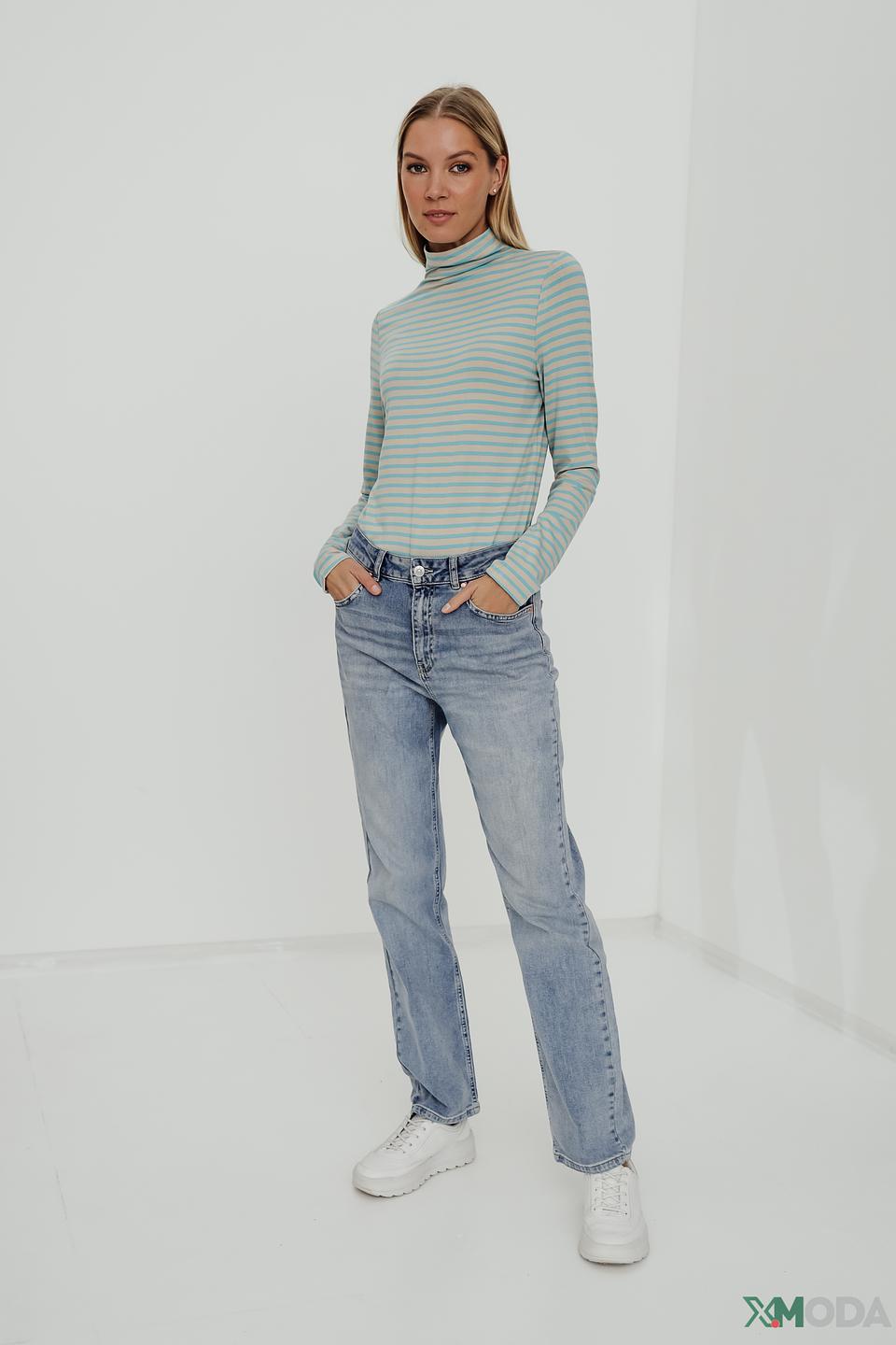 Джинсы Oui с высокой посадкой голубые