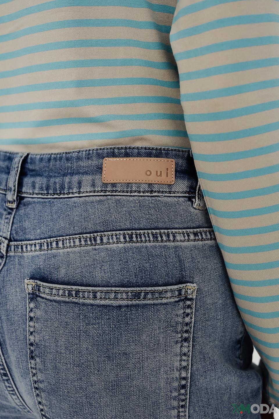 Джинсы Oui с высокой посадкой голубые