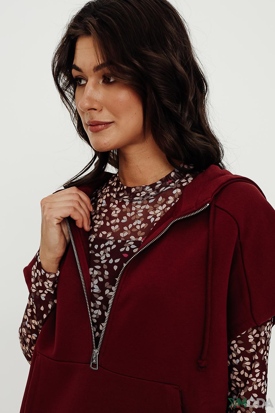 Жилет Marc O Polo бордовый с капюшоном