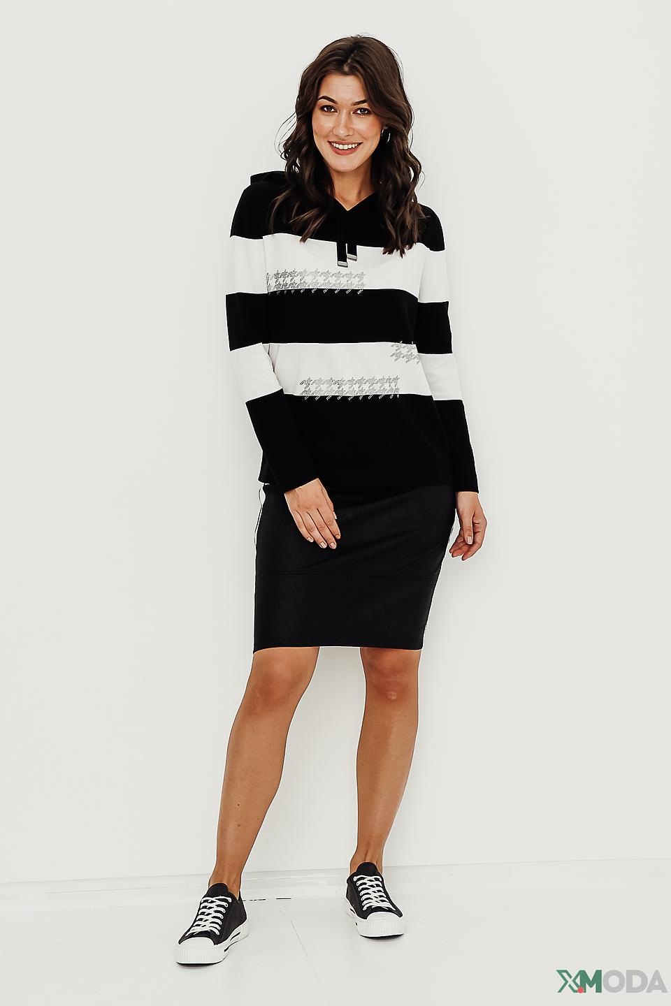 Толстовка Tuzzi в полоску с декором