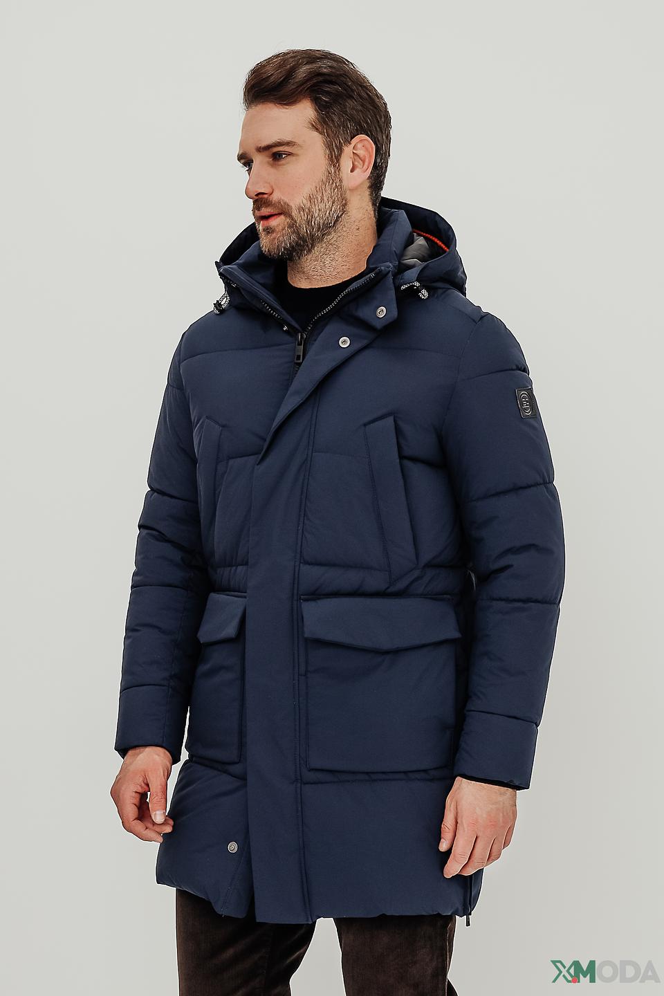 Пальто S4 мужское стеганое синее