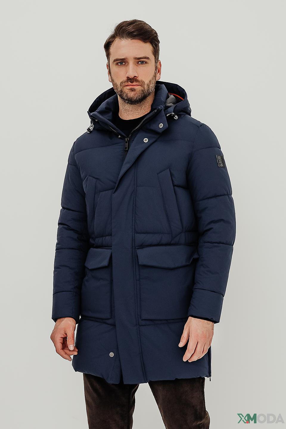 Пальто S4 мужское стеганое синее