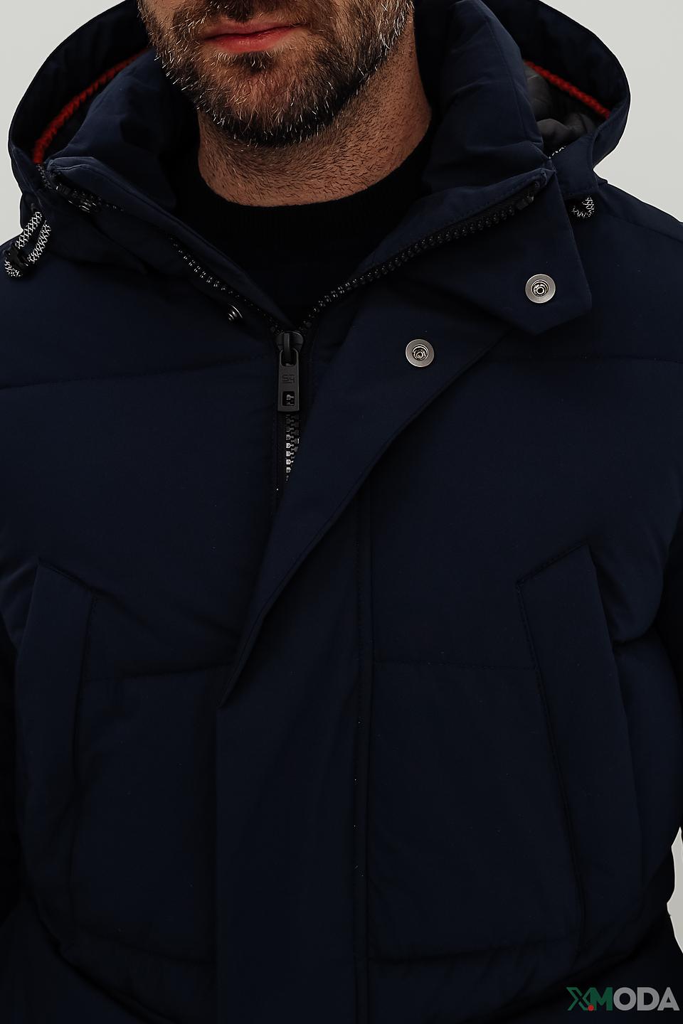 Пальто S4 мужское стеганое синее