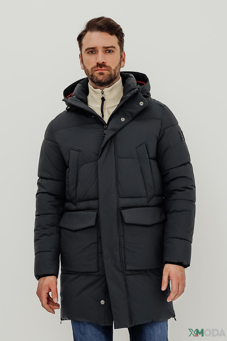 Пальто S4 мужское стеганое чёрное
