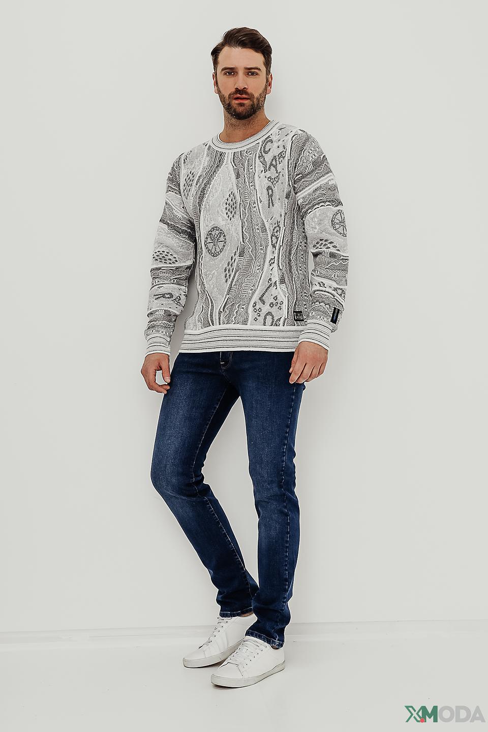 Джемпер Carlo Colucci с узором серый