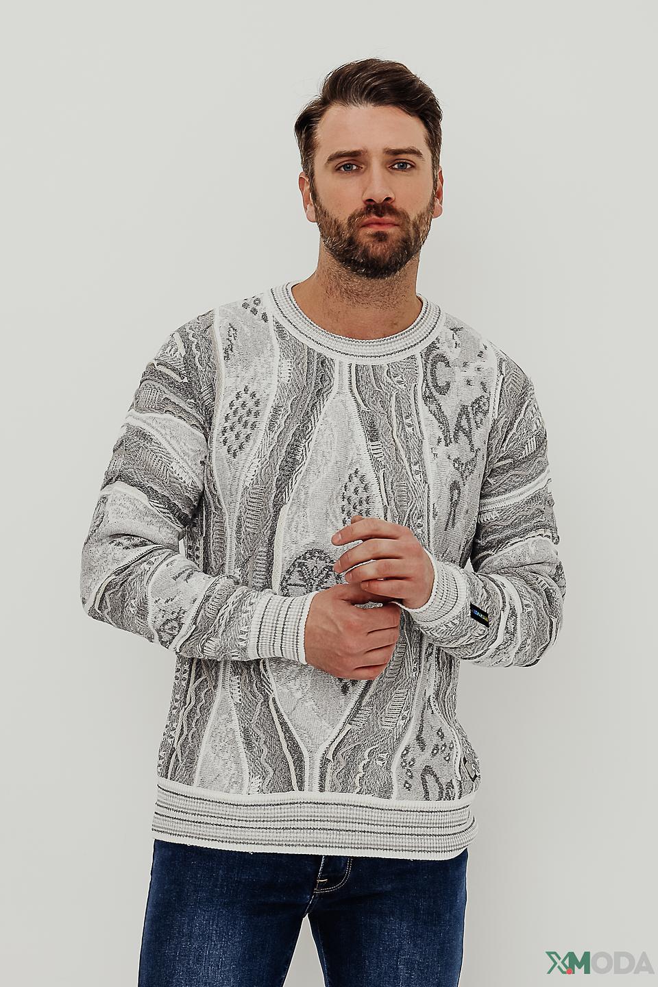 Джемпер Carlo Colucci с узором серый