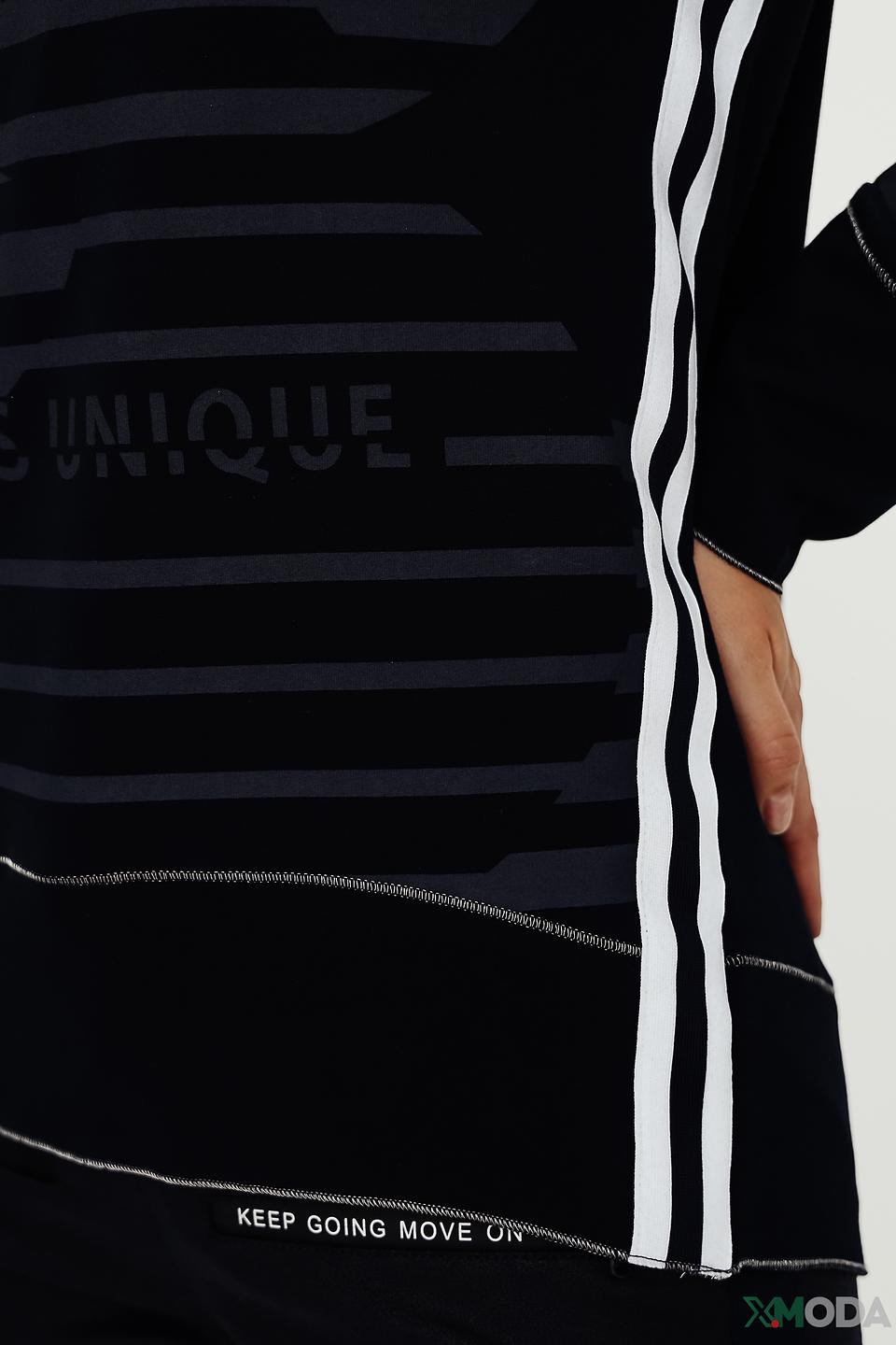 Толстовка Tuzzi с принтом чёрная