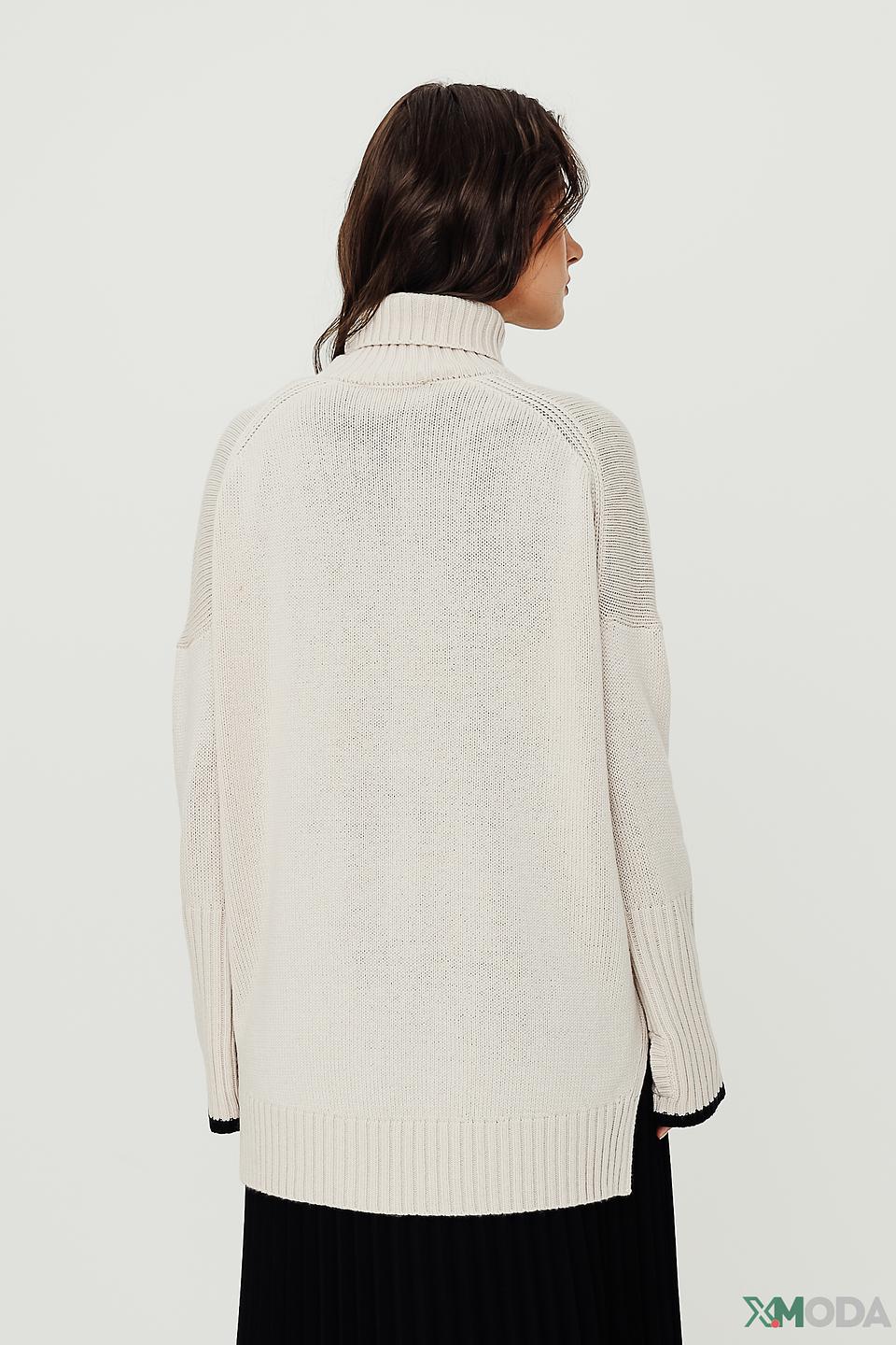 Пуловер Catnoir с надписью бежевый